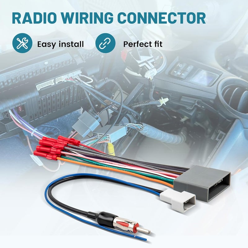 NuIth Double DIN Radio Dash Kit W/Radio Wire Harness for Honda CRV 2007-2011, Stereo Installation Kit for CRV, Double DIN Radio Install Kit for CRV - Image 4